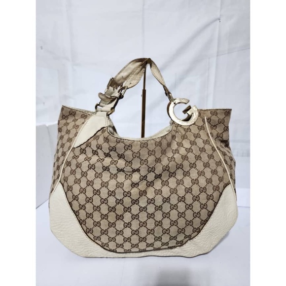 Authentic Gucci GG Canvas Charlotte Hobo Bag Beige/Cream - Picture 16 of 16